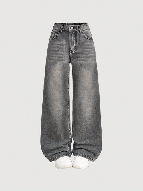 Acid wash barrel leg jeans for women, 80s vintage style wide knee tapered ankle 2026 trending