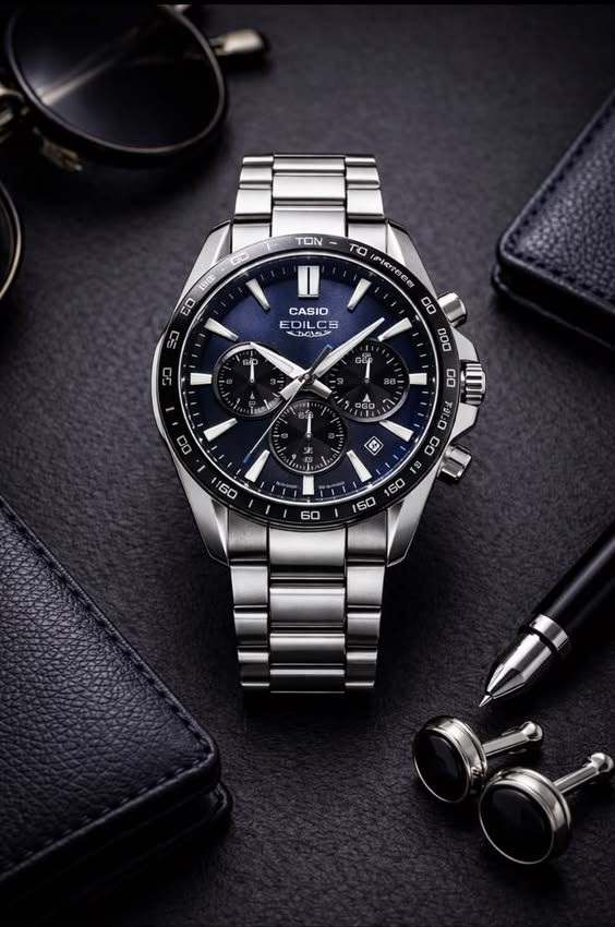 Men’s Chronograph Wrist Watch - Sport 3-Dial Quartz Watch with Date