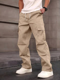 Sand beige carpenter cargo jeans for men with hammer loop and 7 utility pockets straight fit