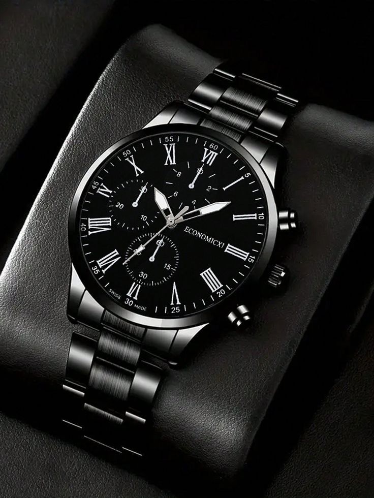 Matte Black Stainless Steel Watch