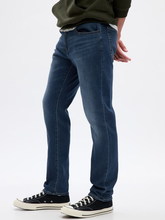 Men’s Slim Classic Fit Stretch Jeans - Dark Blue