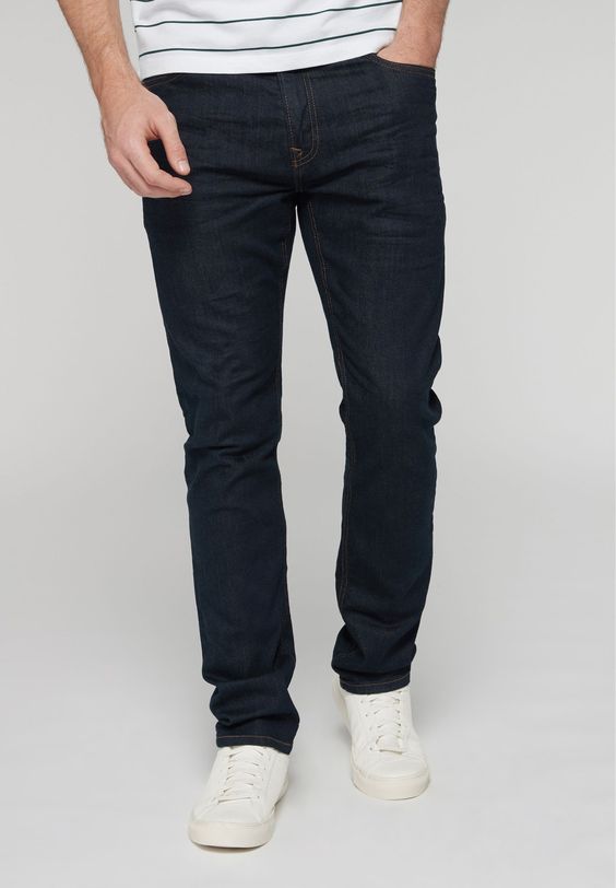 Men’s Slim Classic Fit Stretch Jeans - Dark Blue