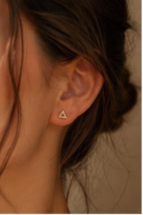Geometric Triangle Studs