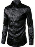 Bold Printed Silk-Feel Shirt