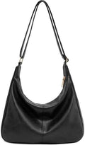 Brown slouchy hobo shoulder bag for women soft PU leather - Texora
