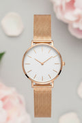 Minimalist Mesh Watch - Rose Gold