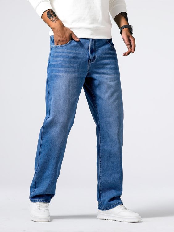 Mens Regular Fit Stretched Geans