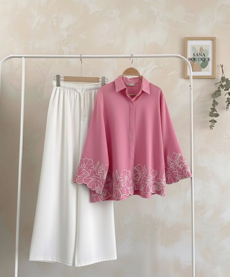 Texora Floral Cutwork 2 Piece Co Ord Set For Women