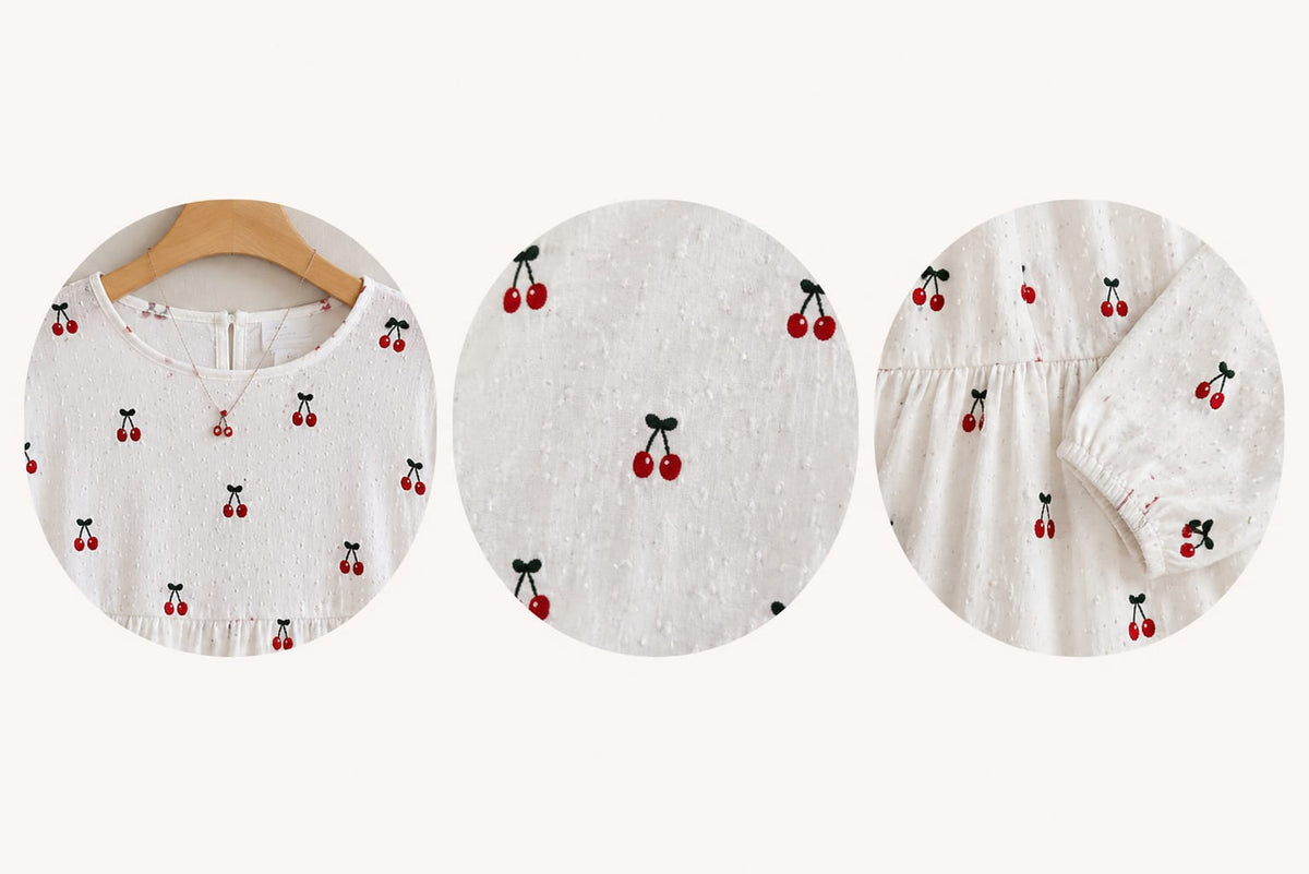 Texora white cherry print peplum top and flowy maxi skirt 2 piece co ord set for women
